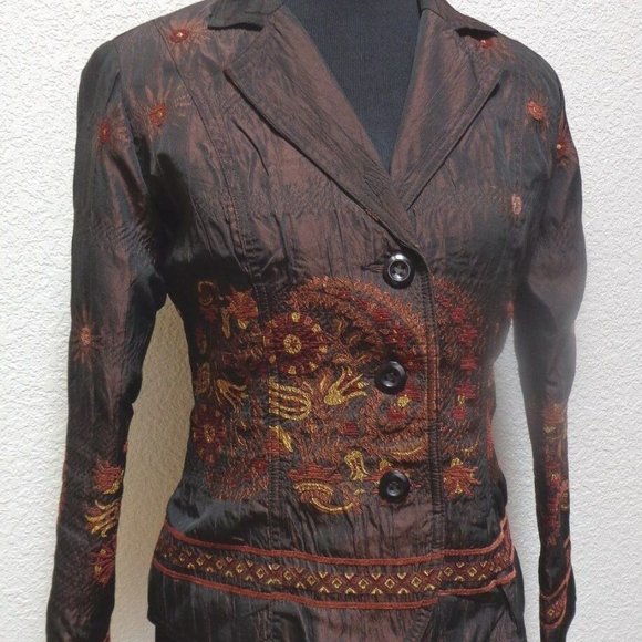 FLORAL PRINT BLAZER SZ SMALL - Picture 4 of 6